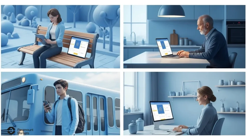 Individual retail investors trading financial markets with personal funds via online brokers to build wealth.